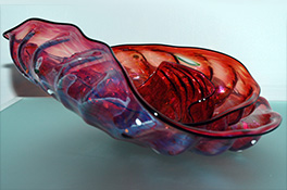 Red Barnacle Art Glass Nesting Sets by Robert Kaindl