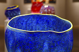 Hawaii Blue Art Glass Bowl by Robert Kaindl