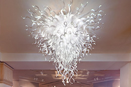 Hawaii Crystal White Chandelier and Ostrea bowl by Robert Kaindl