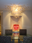 Flush Mounted Crystal Chandelier