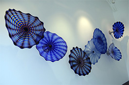 Blue Wall SeaShapes Art Glass by Robert Kaindl