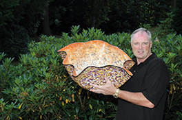 Giant Ostrea Bowl Luxury Art Glass by Artist Robert Kaindl