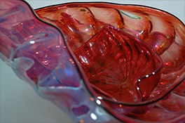 Red Barnacle Art Glass Nesting Sets by Robert Kaindl