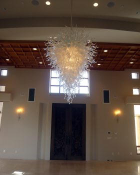 Modern Art Glass Foyer Installation