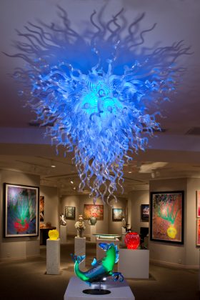 Hawaii NaPua Gallery Crystal White Chandelier