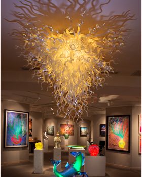 Hawaii NaPua Gallery Crystal White Chandelier