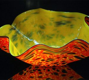 Giant Ostrea Bowl Luxury Art Glass by Artist Robert Kaindl