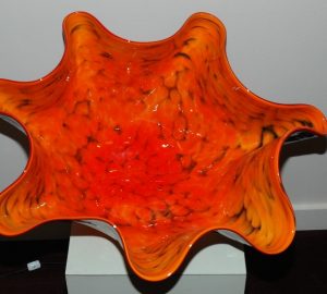 Giant Ostrea Bowl Luxury Art Glass by Artist Robert Kaindl