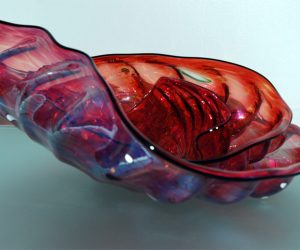 Red Barnacle Art Glass Nesting Sets by Robert Kaindl