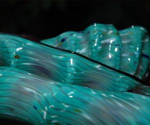 Turquoise Barnacle Art Glass Nesting Sets by Robert Kaindl