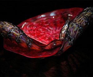 Red Barnacle Art Glass Nesting Sets by Robert Kaindl