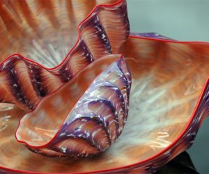Tanned Black Rimmed Barnacle Art Glass Nesting Sets by Robert Kaindl
