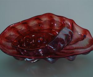 Red Barnacle Glass Art Nesting Sets by Robert Kaindl
