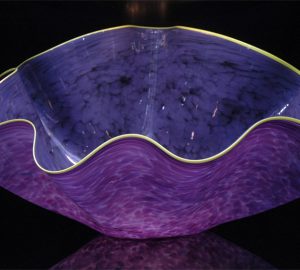 Giant Ostrea Bowl Luxury Art Glass by Artist Robert Kaindl