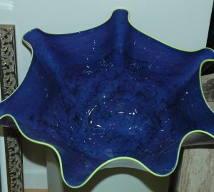 Giant Ostrea Bowl Luxury Art Glass by Artist Robert Kaindl