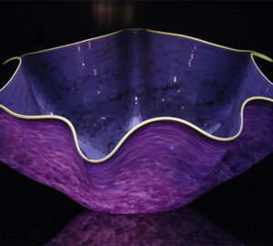 Giant Ostrea Bowl Luxury Art Glass by Artist Robert Kaindl
