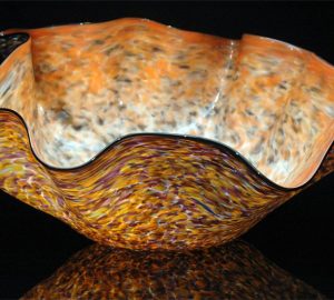 Giant Ostrea Bowl Luxury Art Glass by Artist Robert Kaindl
