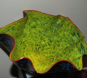 Giant Ostrea Bowl Luxury Art Glass by Artist Robert Kaindl