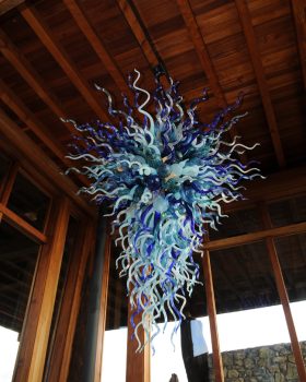New Zealand Ocean Colored Chandelier