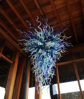 New Zealand Ocean Colored Chandelier