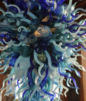 New Zealand Ocean Colored Chandelier
