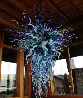 New Zealand Ocean Colored Chandelier