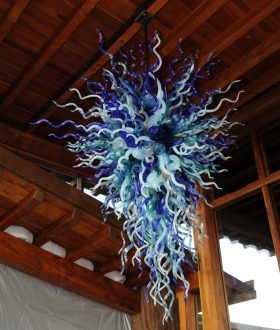 New Zealand Ocean Colored Chandelier