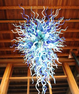 New Zealand Ocean Colored Chandelier