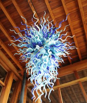 New Zealand Ocean Colored Chandelier