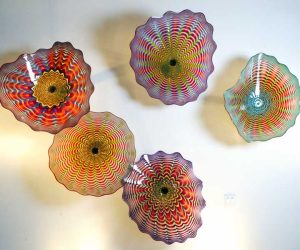 Wall SeaShapes Art Glass by Artist Robert Kaindl