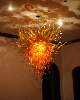 Orange Amber Chandelier