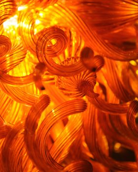 Orange Amber Chandelier